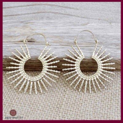 Brass Spike Earrings