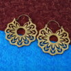 Tribal Hoops Brass Earrings