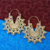 Tribal Hoops Brass Earrings