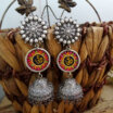 Ethnic Oxidized Jhumka Earrings