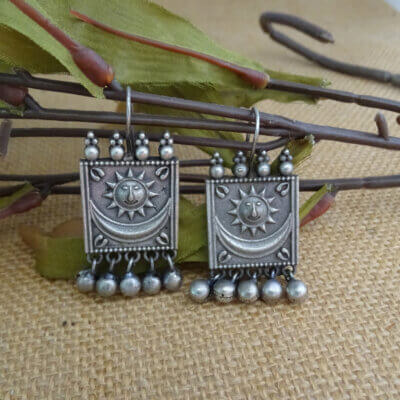 Ethnic Oxidized Earrings