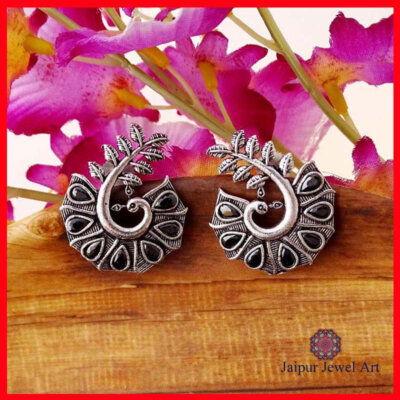 Ethnic Oxidized Daily Wear stone Earrings