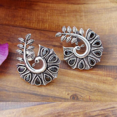 Ethnic Oxidized Daily Wear stone Earrings
