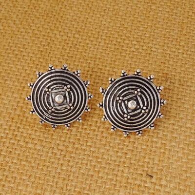 Ethnic Oxidized Daily wear Studs Earrings