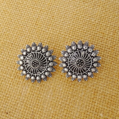 Ethnic Oxidized Daily wear Studs Earrings