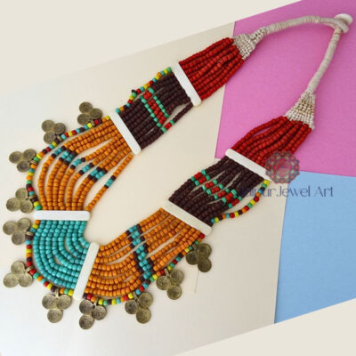 Tribal Naga Beads Gypsy Tibetan Necklace