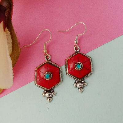 Tribal Boho Nepali Handmade Dangle Earrings