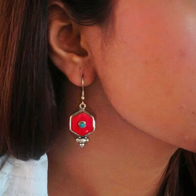 Tribal Boho Nepali Handmade Dangle Earrings