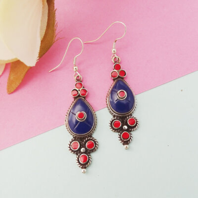 Tribal Boho Nepali Handmade Dangle Earrings