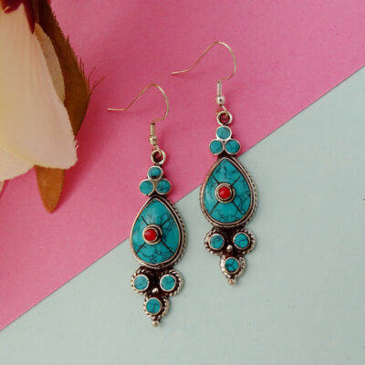 Tribal Boho Nepali Handmade Dangle Earrings