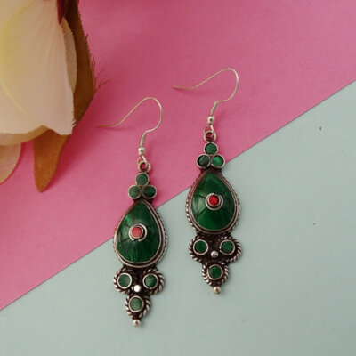 Tribal Boho Nepali Handmade Dangle Earrings