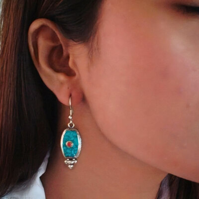 Tribal Boho Nepali Handmade Dangle Earrings