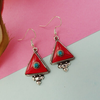 Tribal Boho Nepali Handmade Dangle Earrings