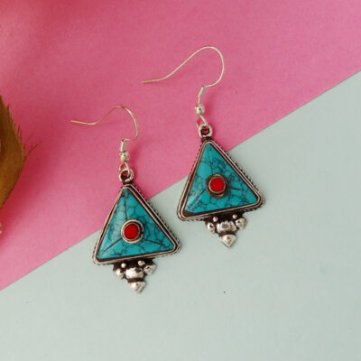 Tribal Boho Nepali Handmade Dangle Earrings