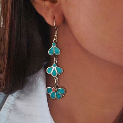 Tribal Boho Nepali Handmade Dangle Earrings