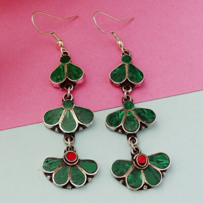 Tribal Boho Nepali Handmade Dangle Earrings