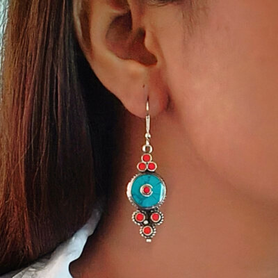Tribal Boho Nepali Handmade Dangle Earrings
