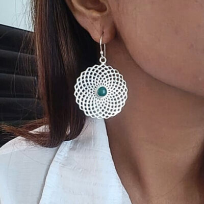 Statement Silver Filigree Earrings