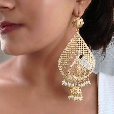 Gold Plated Long Earrings