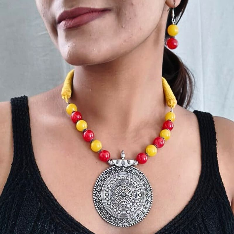 Statement Handmade Beaded Necklace Statement Handmade Beaded Necklace